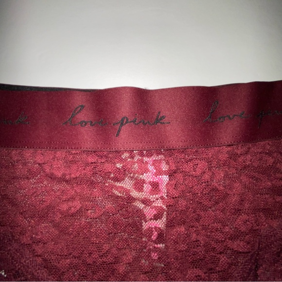 2Pc Pink Victoria’s Red and Gray Lace and Cotton Panties - Picture 5 of 12